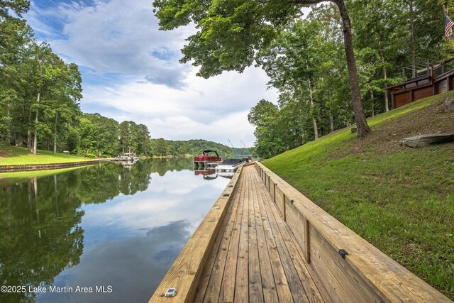 57 Lakeview Pt, Alexander City, AL 35010 - dock area with a water view and a wooded view
