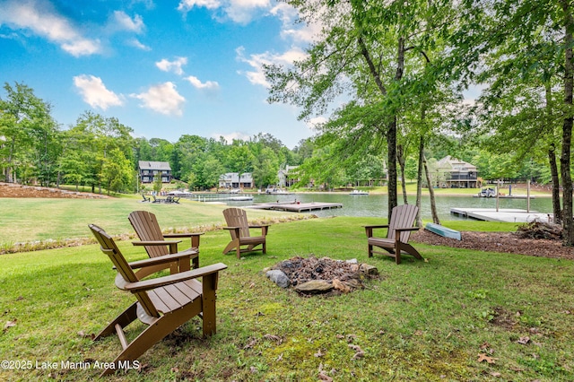 254 Paces Way, Dadeville, AL 36853 - view of property's community featuring a yard, a water view, and view of scattered trees