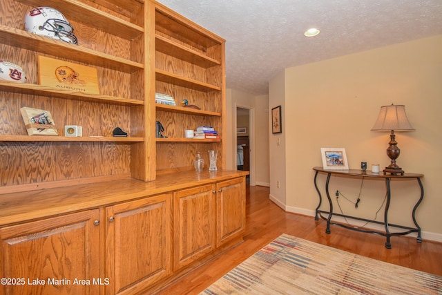 127 Ridge Crest Dr, Jacksons Gap, AL 36861 - hallway with a textured ceiling, light wood finished floors, and baseboards