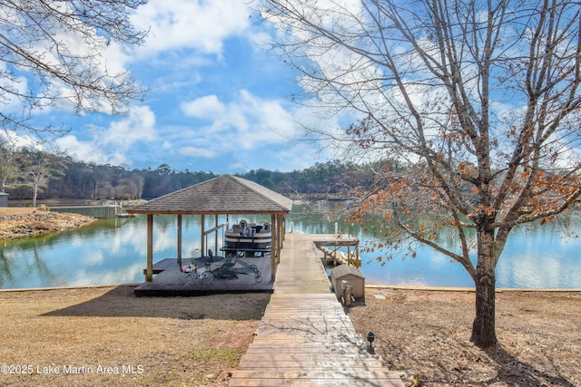 127 Ridge Crest Dr, Jacksons Gap, AL 36861 - dock with a water view and boat lift