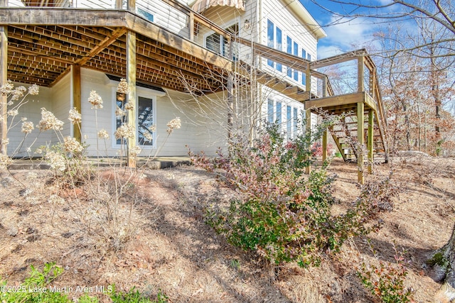 127 Ridge Crest Dr, Jacksons Gap, AL 36861 - view of property exterior featuring stairway and a deck