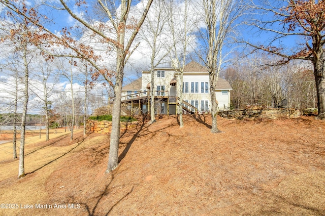 127 Ridge Crest Dr, Jacksons Gap, AL 36861 - view of front facade featuring stairs and a deck