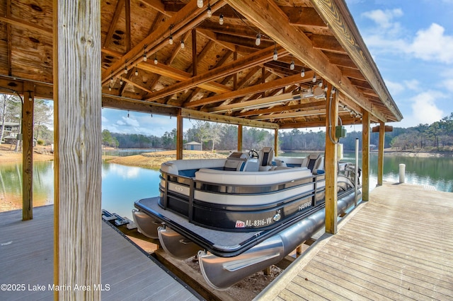 127 Ridge Crest Dr, Jacksons Gap, AL 36861 - dock featuring a water view and boat lift