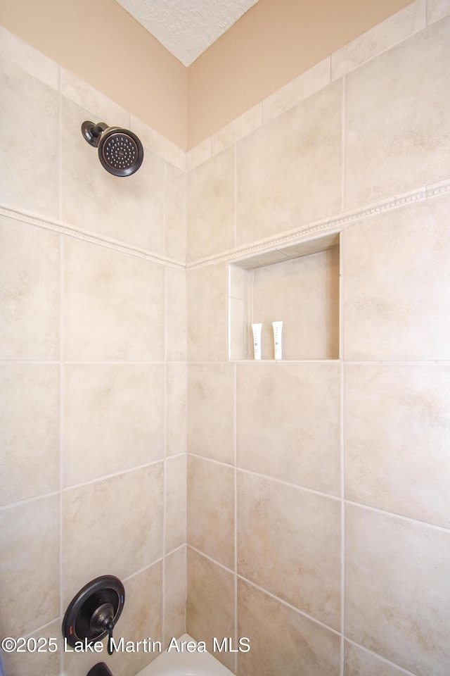 details with tiled shower