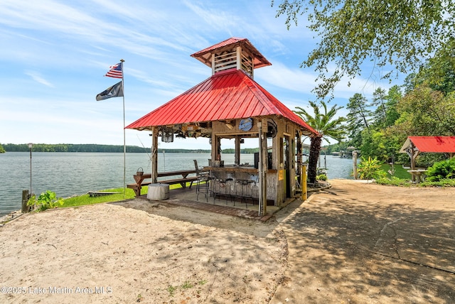 876 Ridge Rd, Dadeville, AL 36853 - dock area featuring a water view and a gazebo