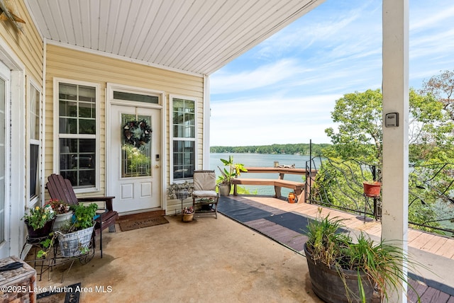 876 Ridge Rd, Dadeville, AL 36853 - view of patio with a deck with water view
