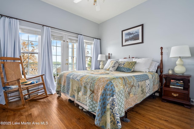 876 Ridge Rd, Dadeville, AL 36853 - bedroom featuring wood finished floors, multiple windows, and access to exterior