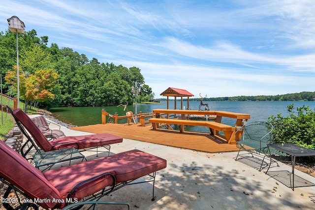 876 Ridge Rd, Dadeville, AL 36853 - view of patio featuring a water view