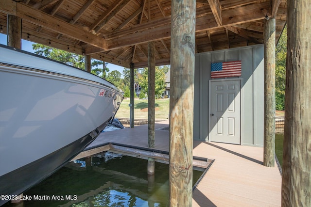 view of dock