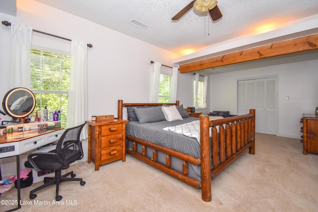 93 Restful Cv, Dadeville, AL 36853 - bedroom featuring light colored carpet, a desk, and a ceiling fan