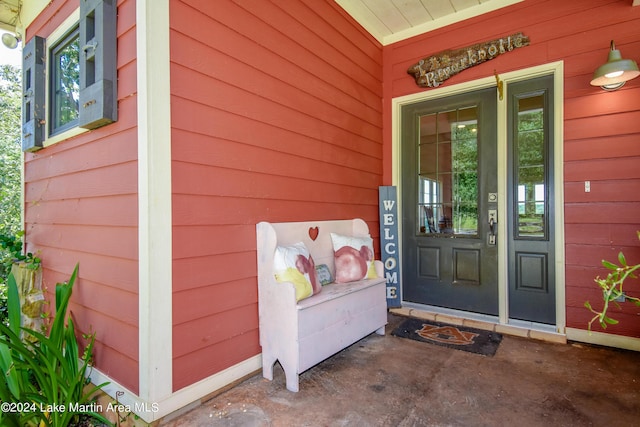 view of doorway to property