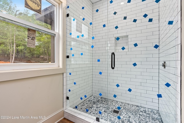 bathroom with walk in shower