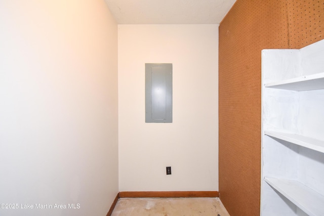 empty room with electric panel