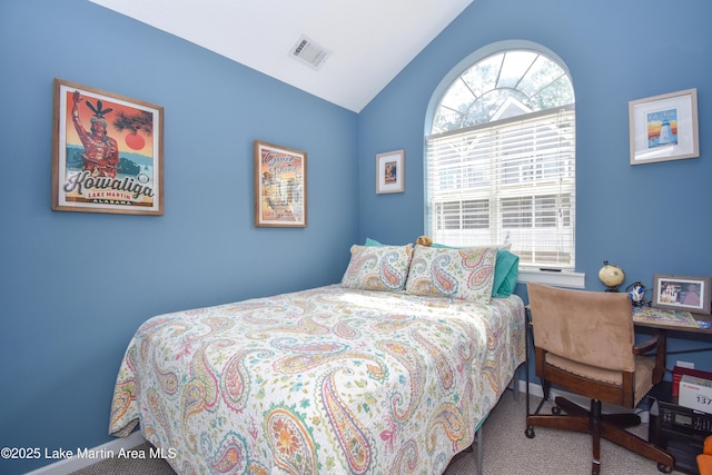 128 River Ridge Rd Unit B3, Alexander City, AL 35010 - carpeted bedroom with vaulted ceiling and multiple windows