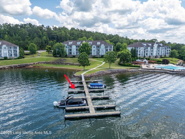 230 Crowne Pointe Rd Unit 104, Dadeville, AL 36853 - water view with a dock
