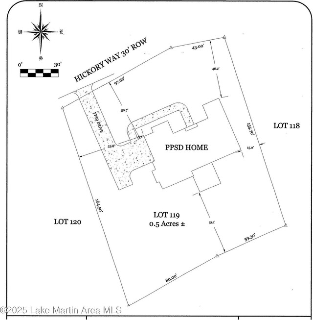 154 Hickory Way, Dadeville, AL 36853 - map showing property parcels
