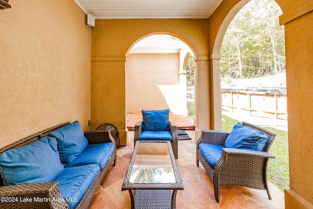 view of patio / terrace with an outdoor hangout area