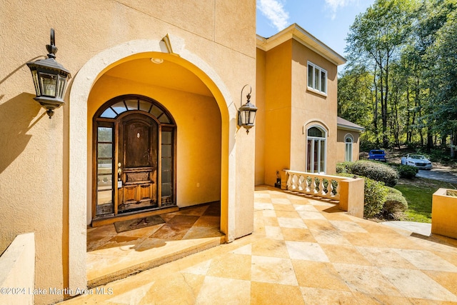 view of doorway to property