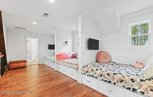 bedroom featuring light hardwood / wood-style floors