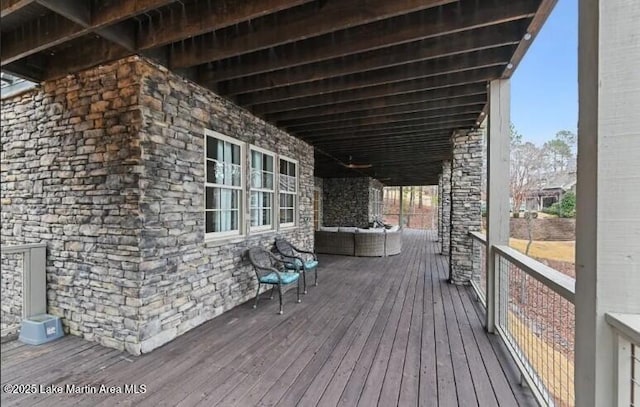 view of wooden terrace