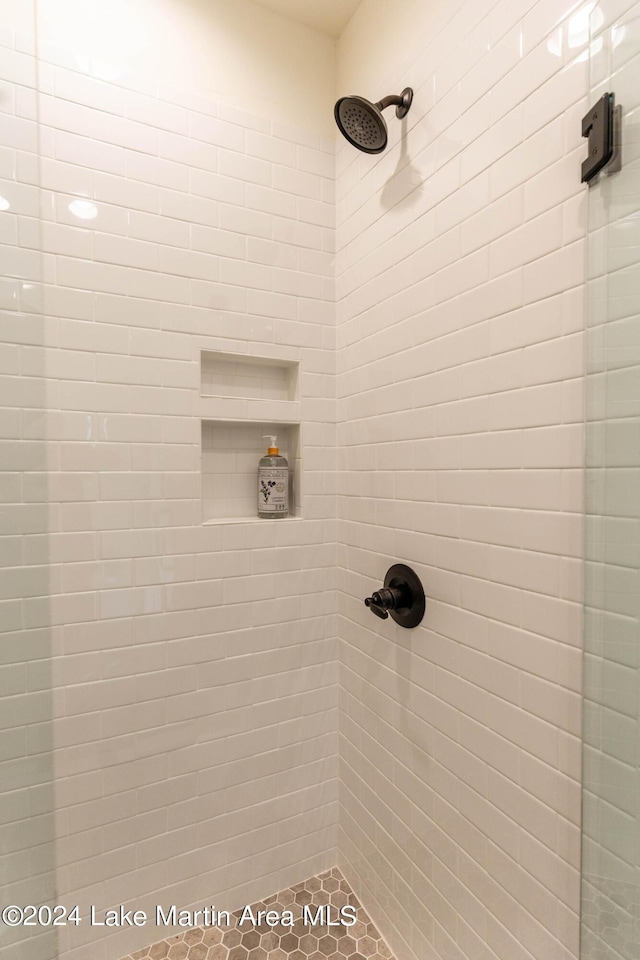 room details featuring tiled shower