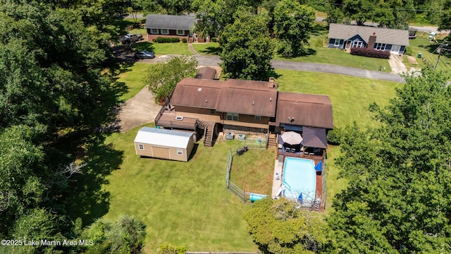 207 Mcdonald St, Dadeville, AL 36853 - drone / aerial view of a pool