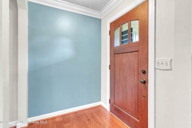207 Mcdonald St, Dadeville, AL 36853 - entryway with light wood-style flooring and ornamental molding