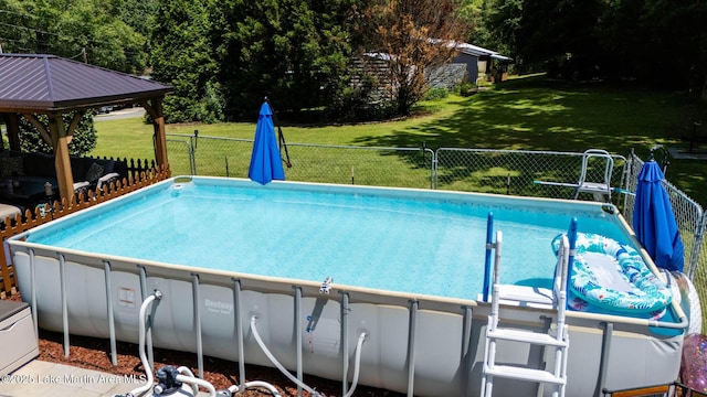 207 Mcdonald St, Dadeville, AL 36853 - view of swimming pool featuring a gazebo
