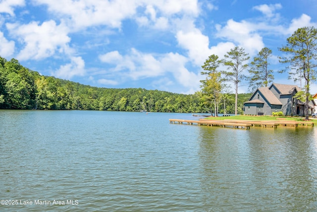 property view of water featuring a view of trees