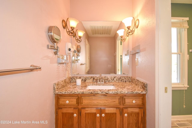 bathroom featuring vanity