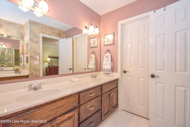 bathroom featuring vanity