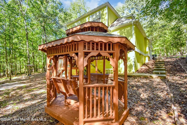 view of home's community with a gazebo