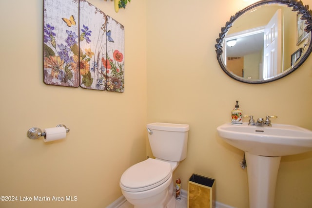 bathroom with toilet and sink