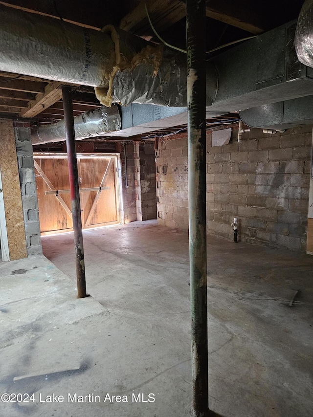 view of basement