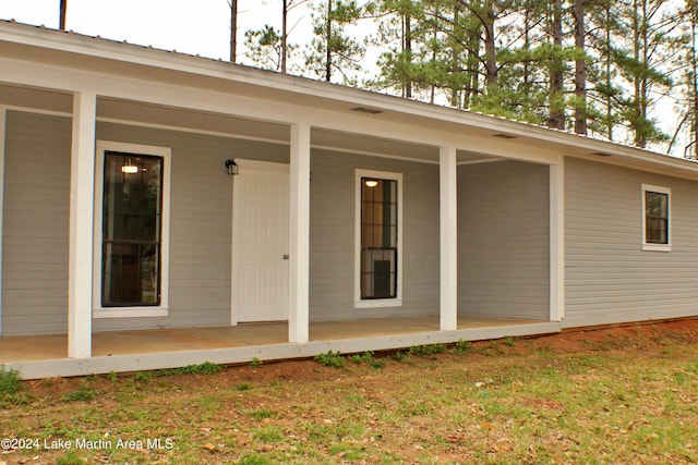 view of doorway to property