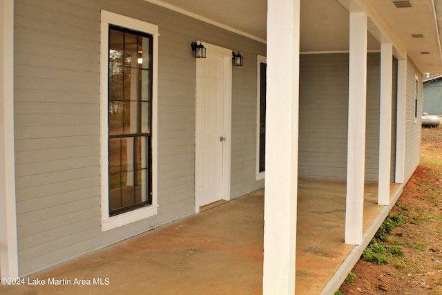 view of patio with covered porch