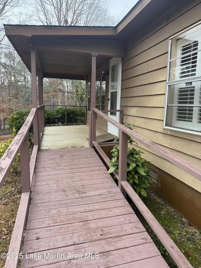 view of wooden deck