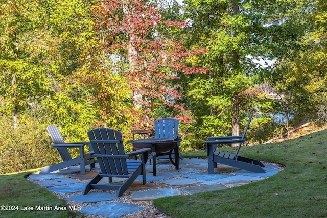 view of yard with a patio area