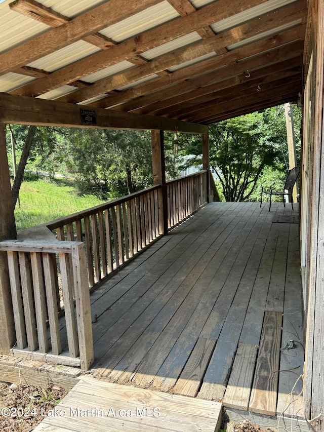 view of wooden terrace