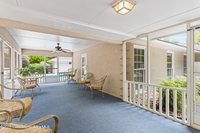 970 Raintree Dr, Alexander City, AL 35010 - unfurnished sunroom featuring carpet floors