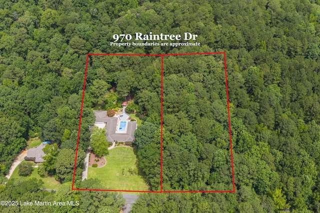 970 Raintree Dr, Alexander City, AL 35010 - view of property location with property parcel outlined