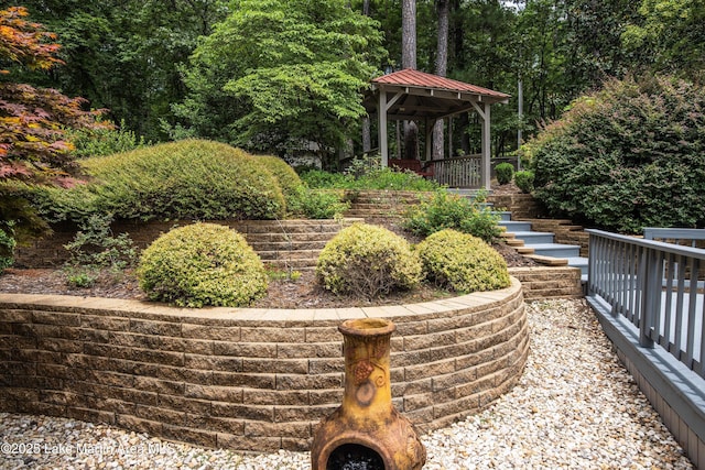 970 Raintree Dr, Alexander City, AL 35010 - view of yard with a gazebo and stairway
