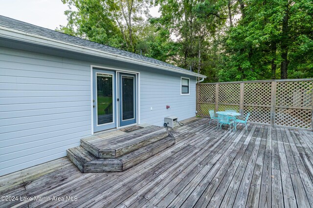 view of wooden deck