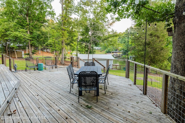 view of wooden deck