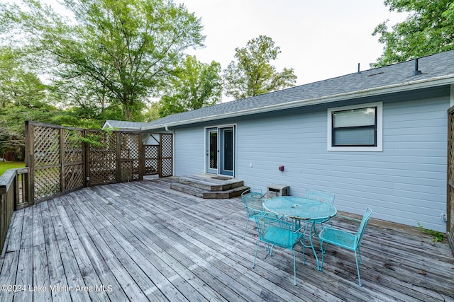 view of wooden deck