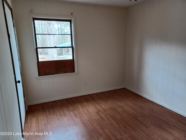 empty room featuring hardwood / wood-style floors