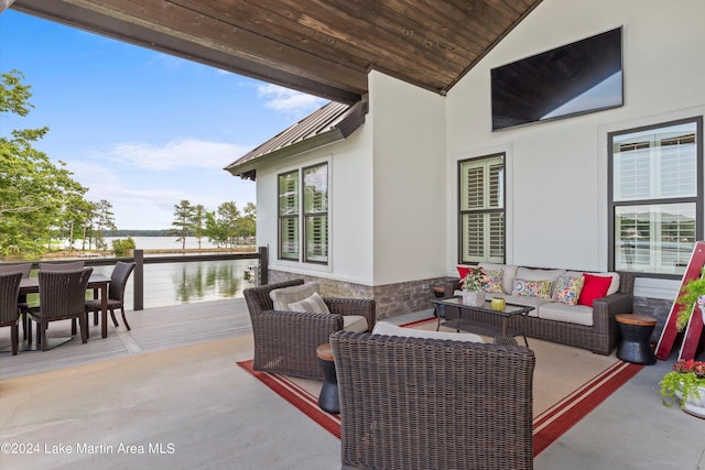 view of patio with outdoor lounge area