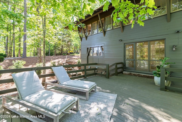 view of wooden deck