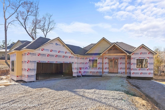 view of unfinished property