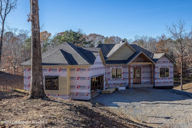 view of unfinished property